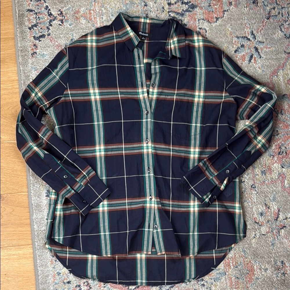 Madewell oversized plaid shirt